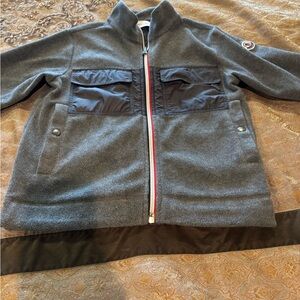 Moncler Enfant Boy’s 8Y Gray Fleece Zip-Up Jacket